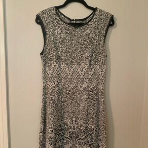 ECI black & white patterned cocktail dress L